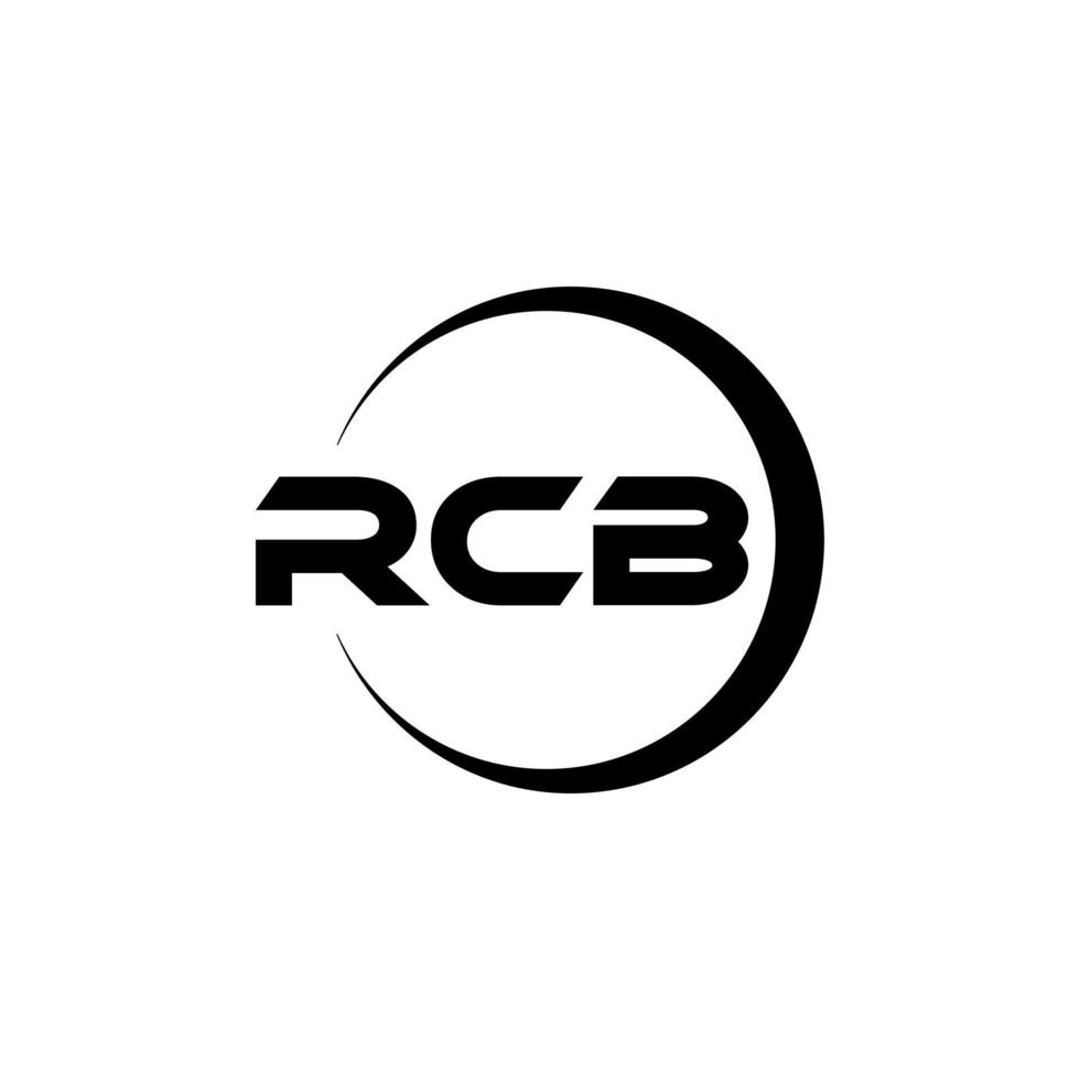 RCB letter logo design in illustration. Vector logo, calligraphy ...