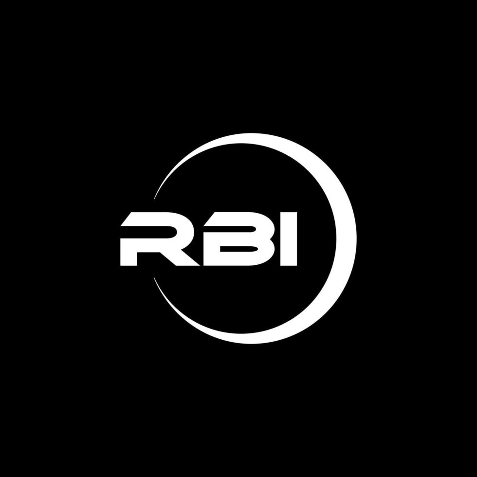 RBI letter logo design in illustration. Vector logo, calligraphy designs for logo, Poster, Invitation, etc.