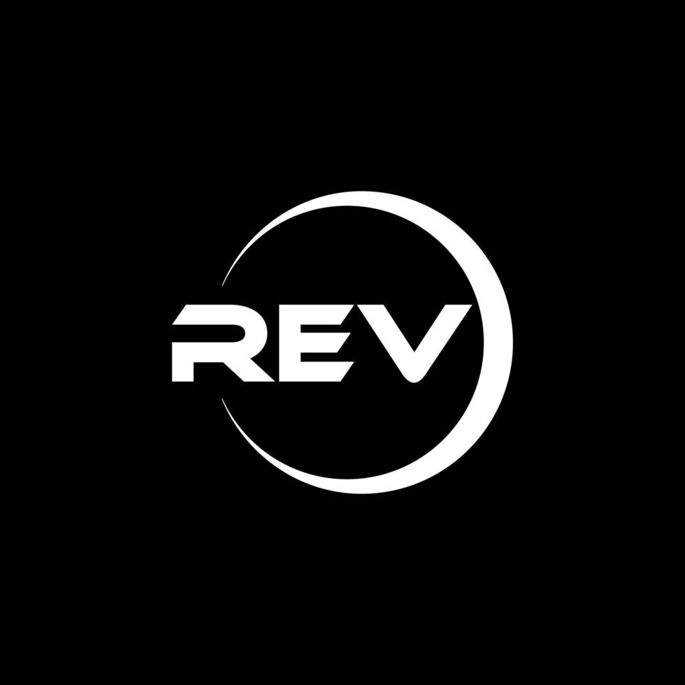 diseño del logotipo de la letra rev en la ilustración. logotipo vectorial, diseños de caligrafía para logotipo, afiche, invitación, etc. vector