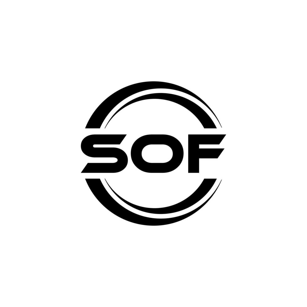 diseño de logotipo de letra sof en ilustración. logotipo vectorial, diseños de caligrafía para logotipo, afiche, invitación, etc. vector