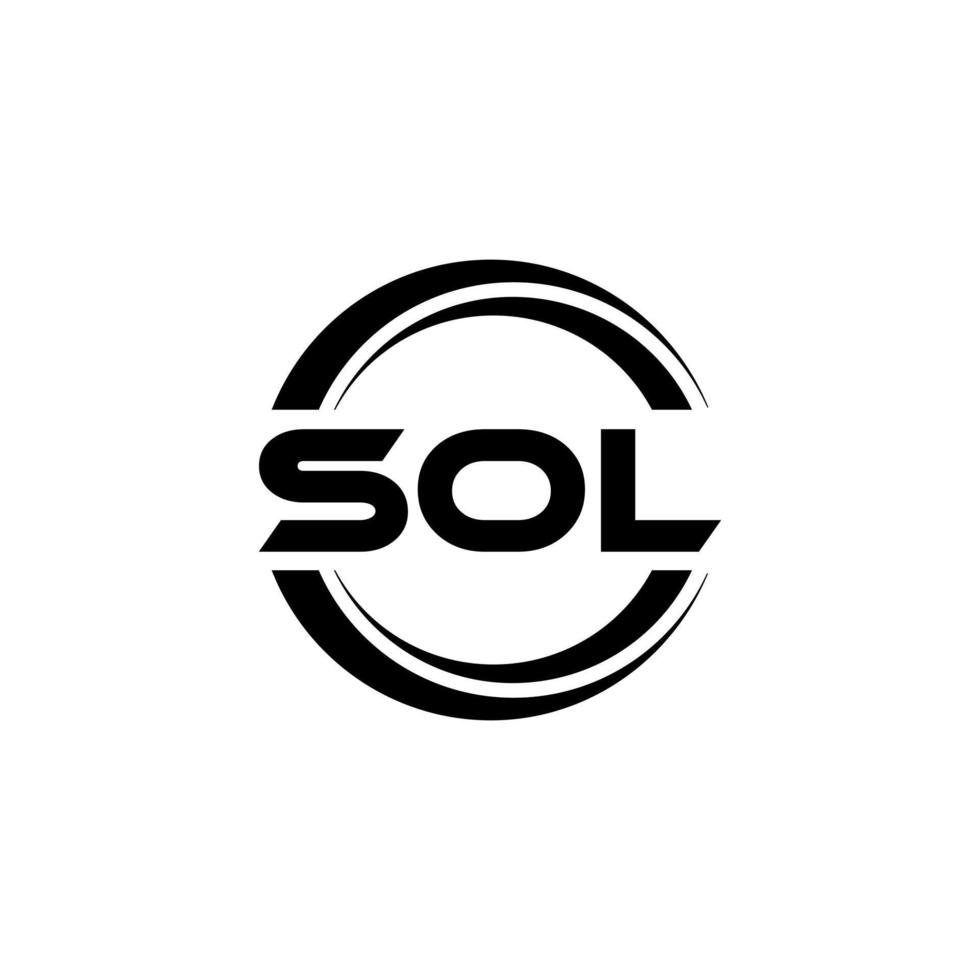 SOL letter logo design in illustration. Vector logo, calligraphy designs for logo, Poster, Invitation, etc.
