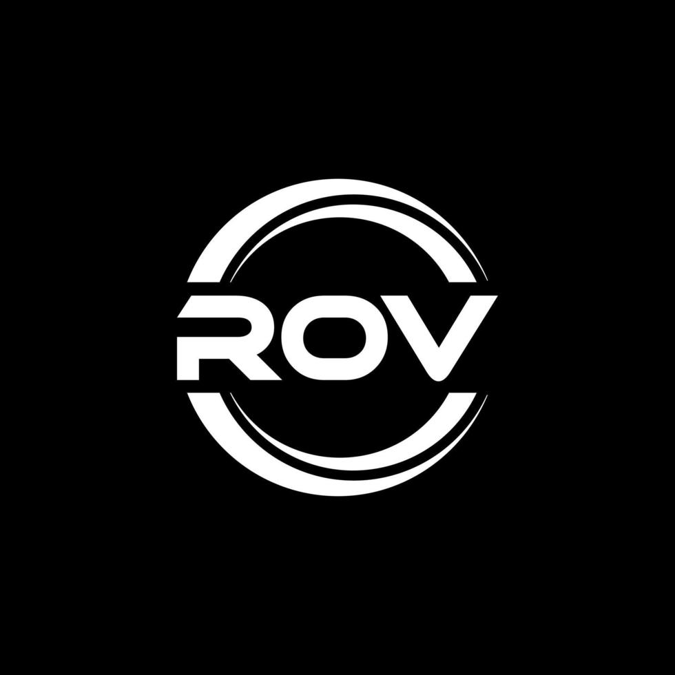 diseño del logotipo de la letra rov en la ilustración. logotipo vectorial, diseños de caligrafía para logotipo, afiche, invitación, etc. vector