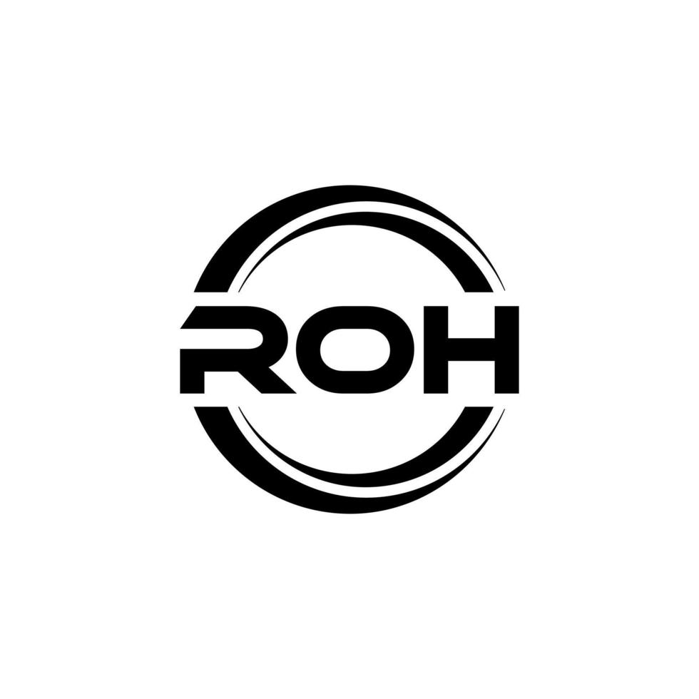 diseño del logotipo de la letra roh en la ilustración. logotipo vectorial, diseños de caligrafía para logotipo, afiche, invitación, etc. vector