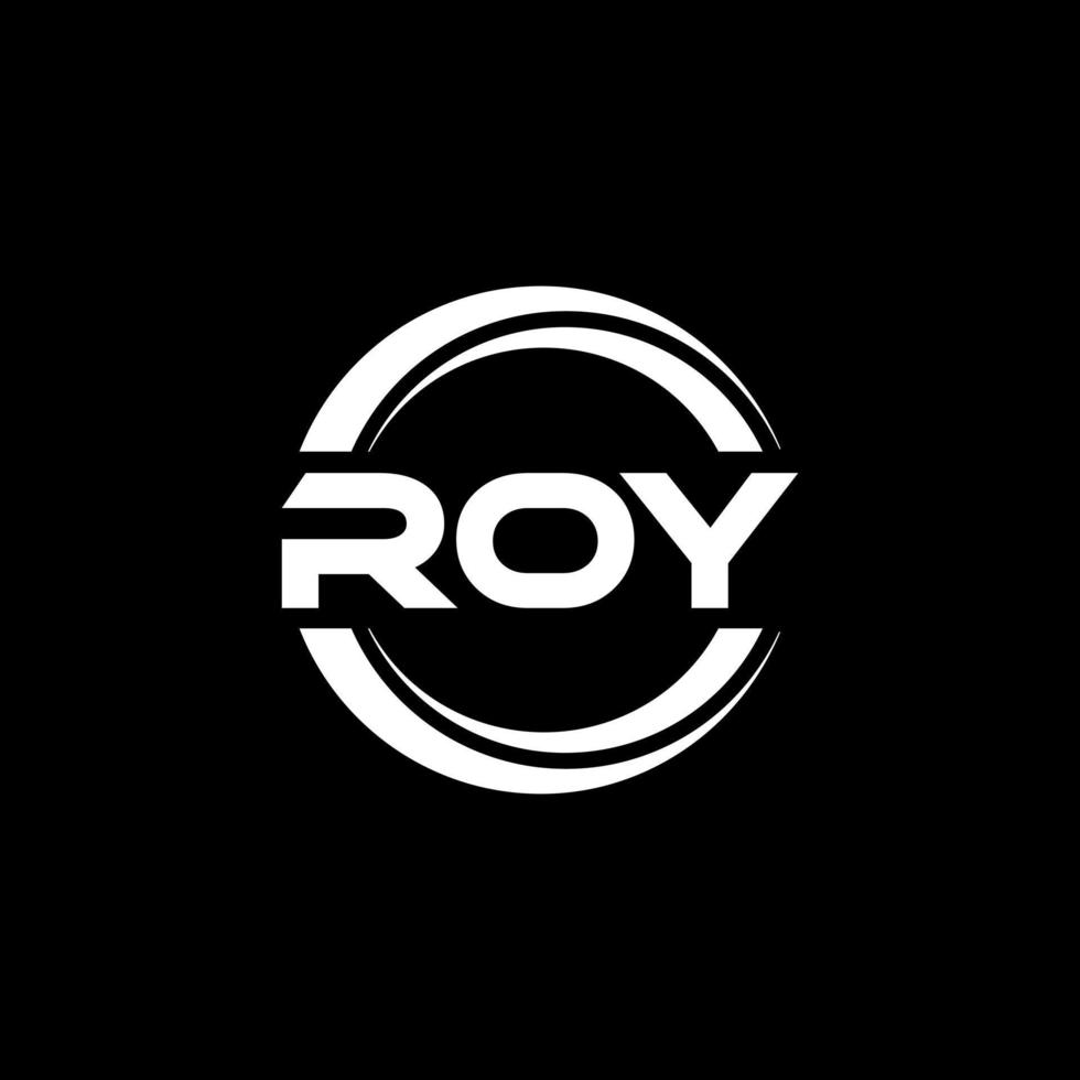 ROY letter logo design in illustration. Vector logo, calligraphy designs for logo, Poster, Invitation, etc.