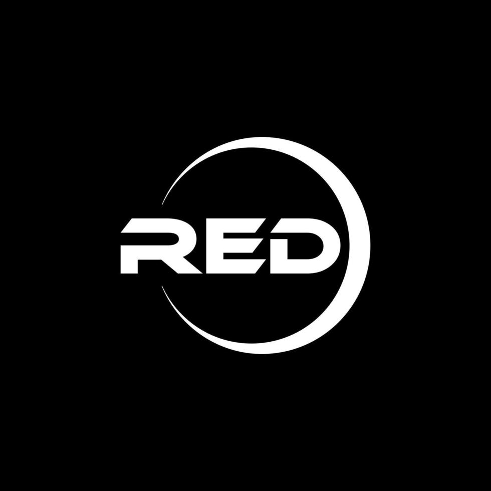 RED letter logo design in illustration. Vector logo, calligraphy