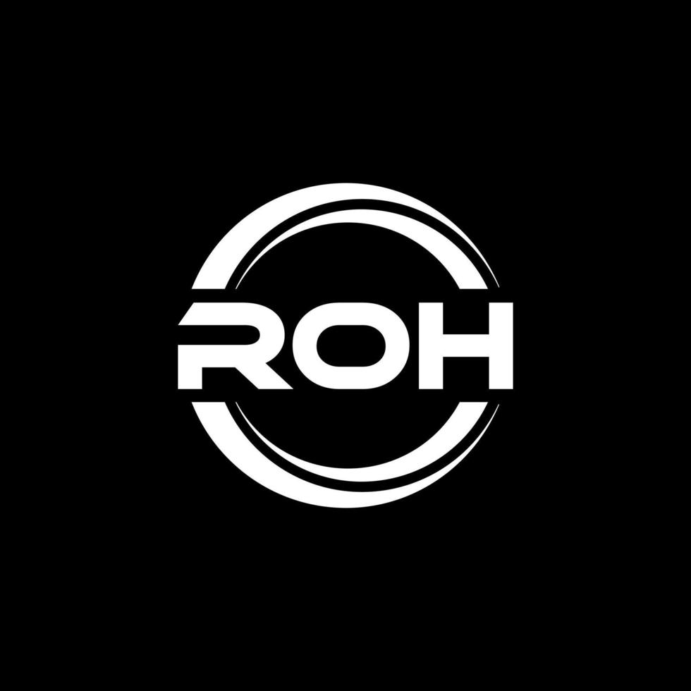 diseño del logotipo de la letra roh en la ilustración. logotipo vectorial, diseños de caligrafía para logotipo, afiche, invitación, etc. vector