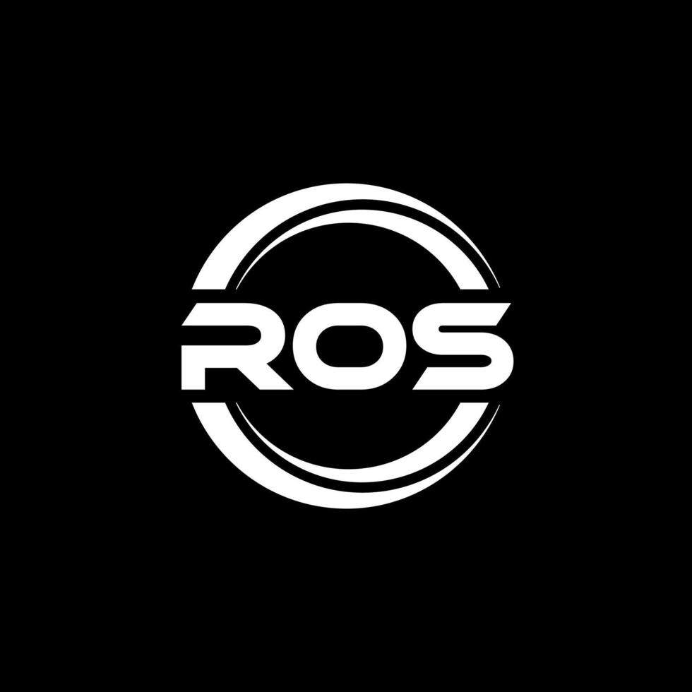 ROS letter logo design in illustration. Vector logo, calligraphy designs for logo, Poster, Invitation, etc.