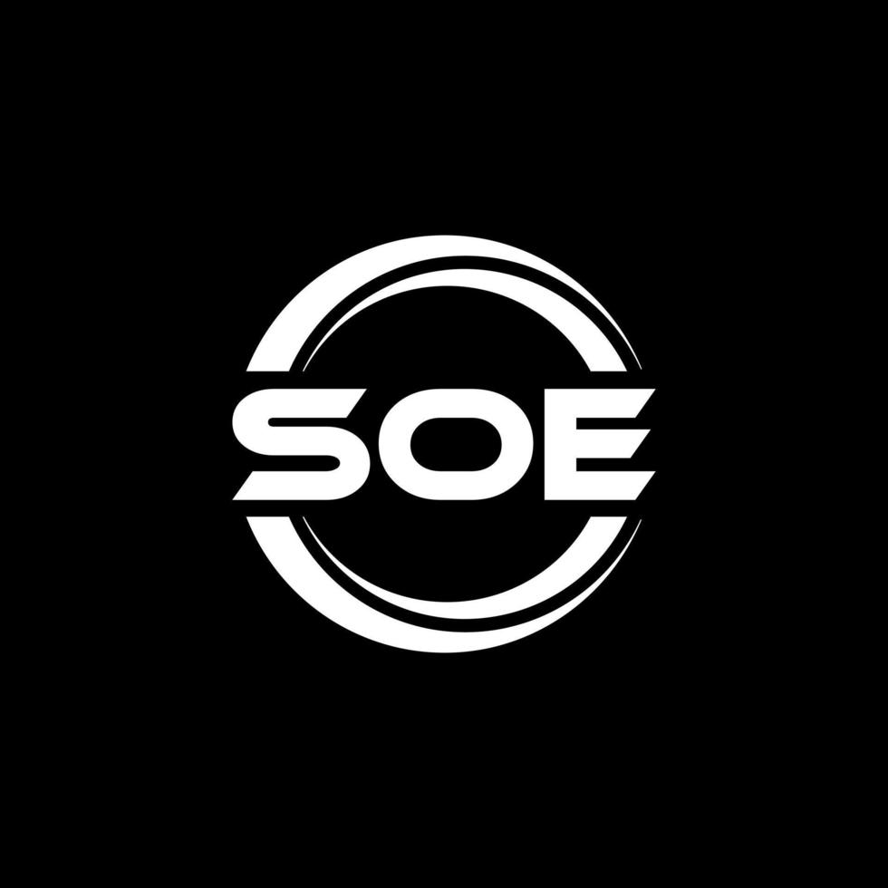 SOE letter logo design in illustration. Vector logo, calligraphy designs for logo, Poster, Invitation, etc.
