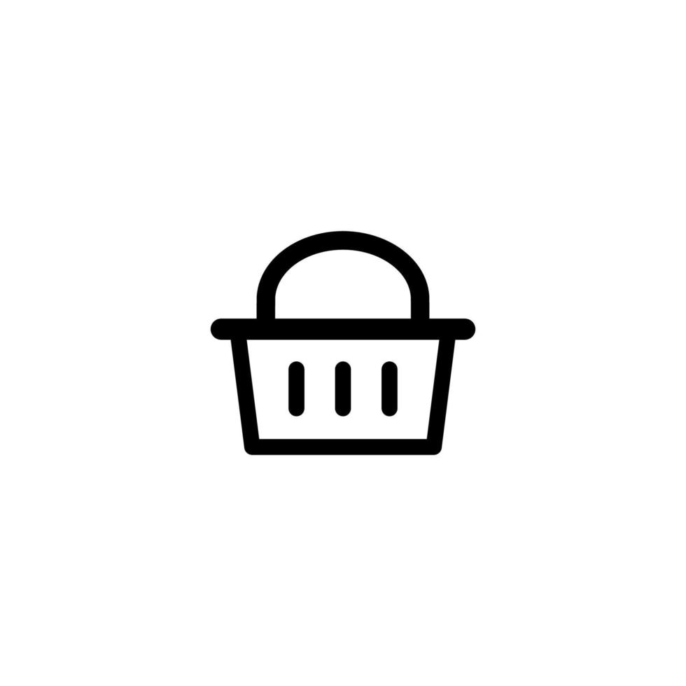 Shopping Basket Icon Simple Vector Perfect Illustration