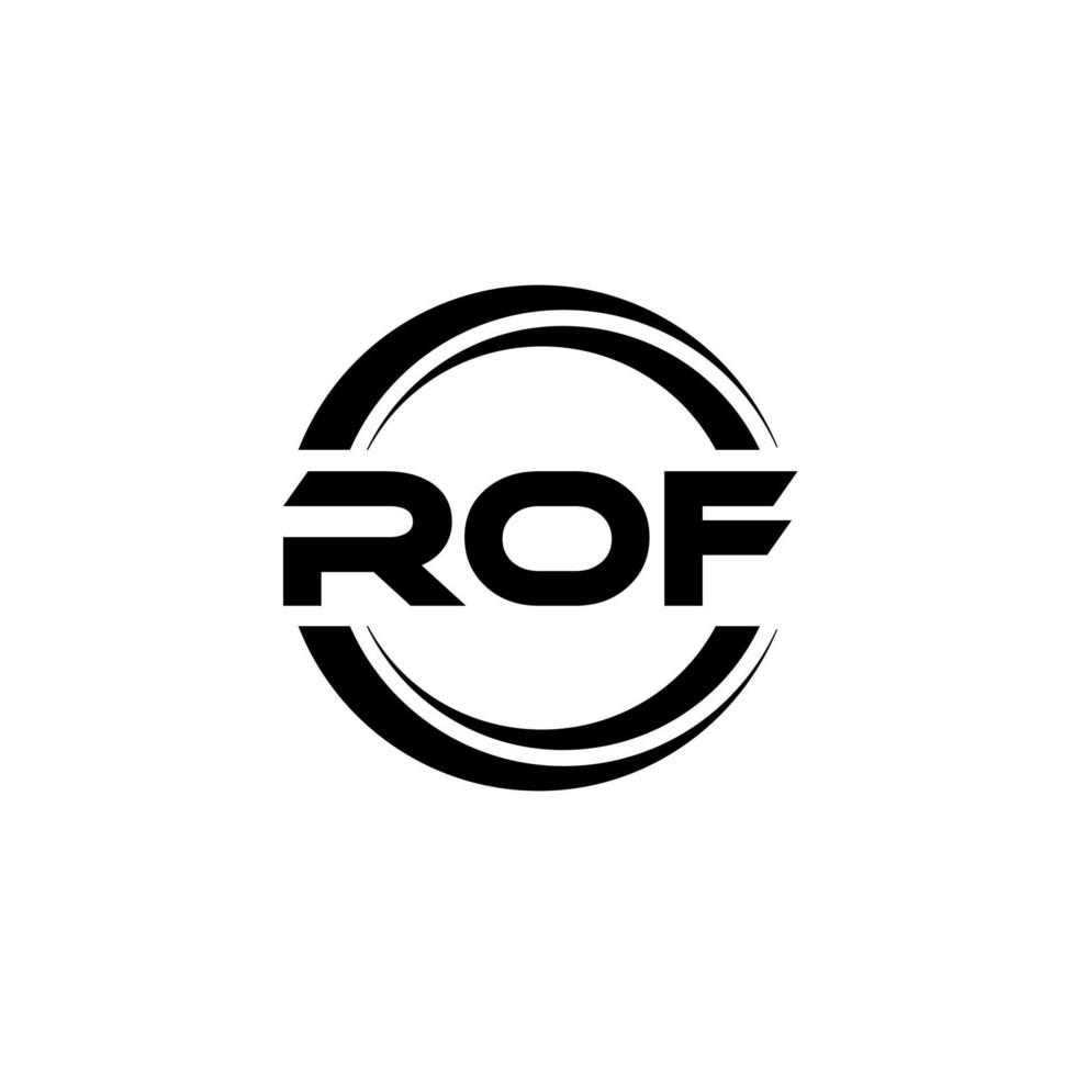 ROF letter logo design in illustration. Vector logo, calligraphy designs for logo, Poster, Invitation, etc.