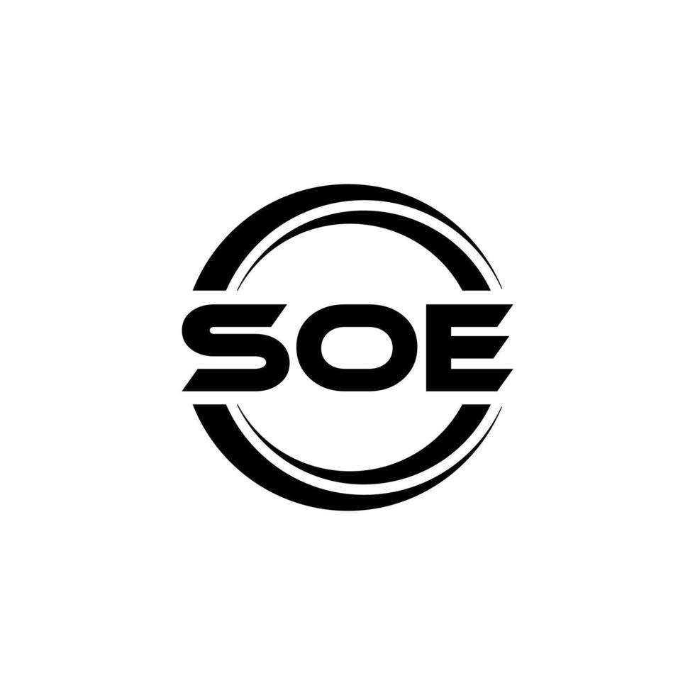 SOE letter logo design in illustration. Vector logo, calligraphy designs for logo, Poster, Invitation, etc.