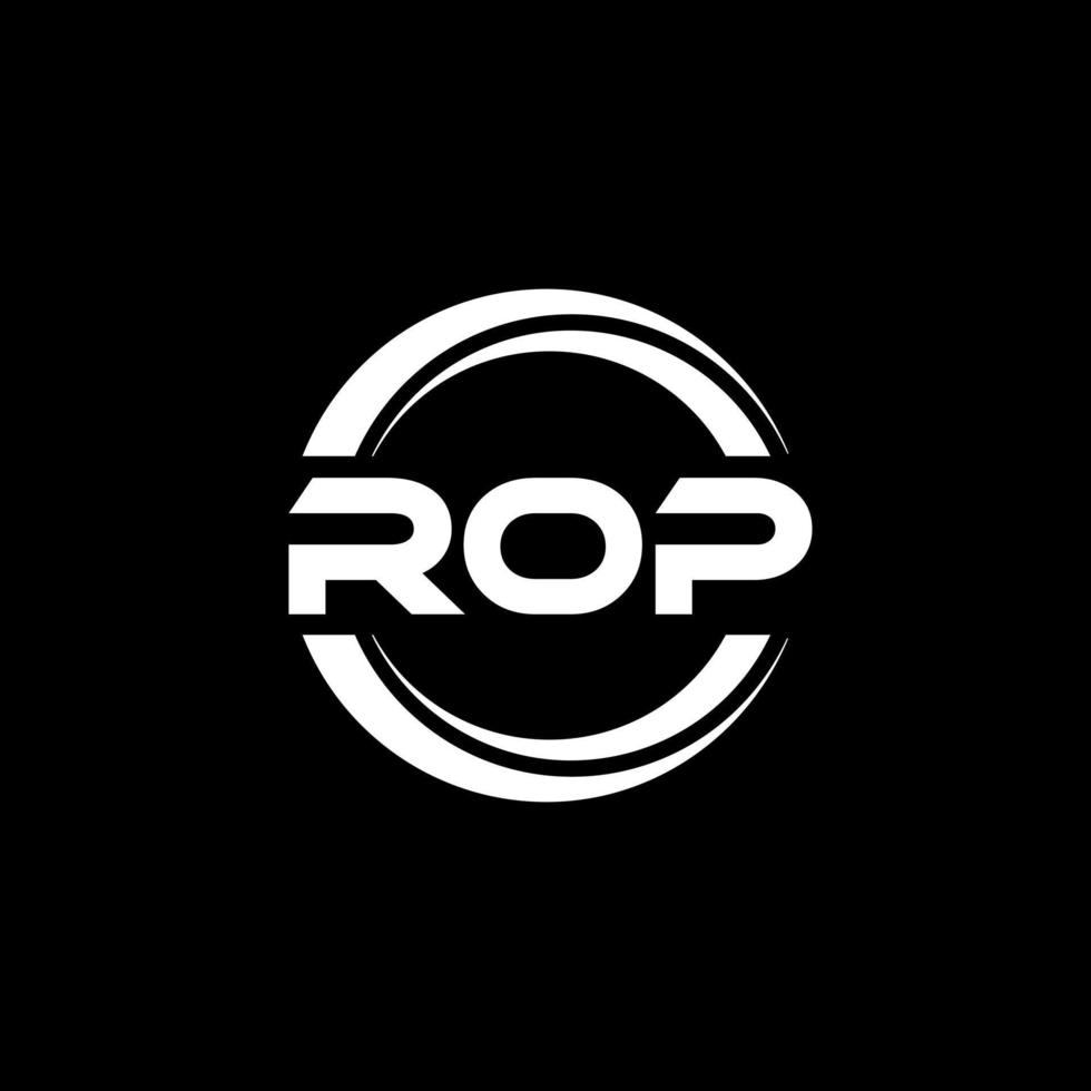 ROP letter logo design in illustration. Vector logo, calligraphy designs for logo, Poster, Invitation, etc.