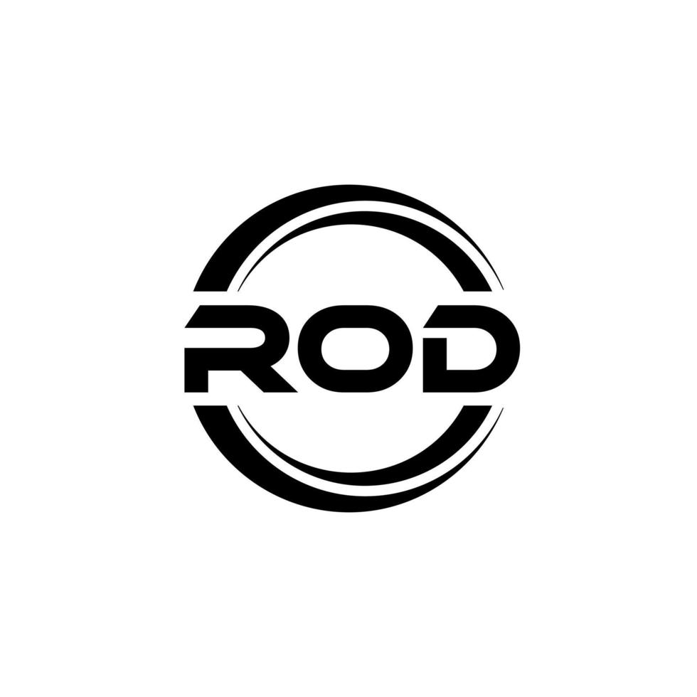 ROD letter logo design in illustration. Vector logo, calligraphy designs for logo, Poster, Invitation, etc.
