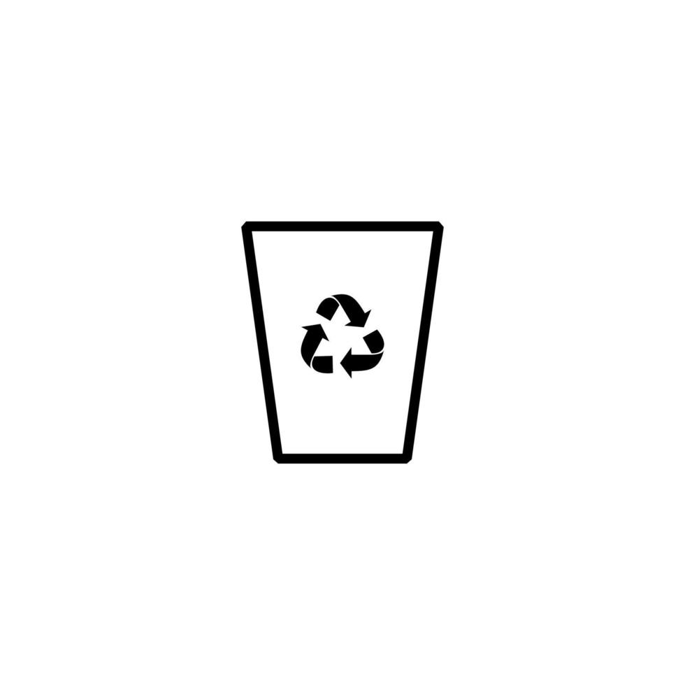 icono de reciclaje simple vector ilustración perfecta