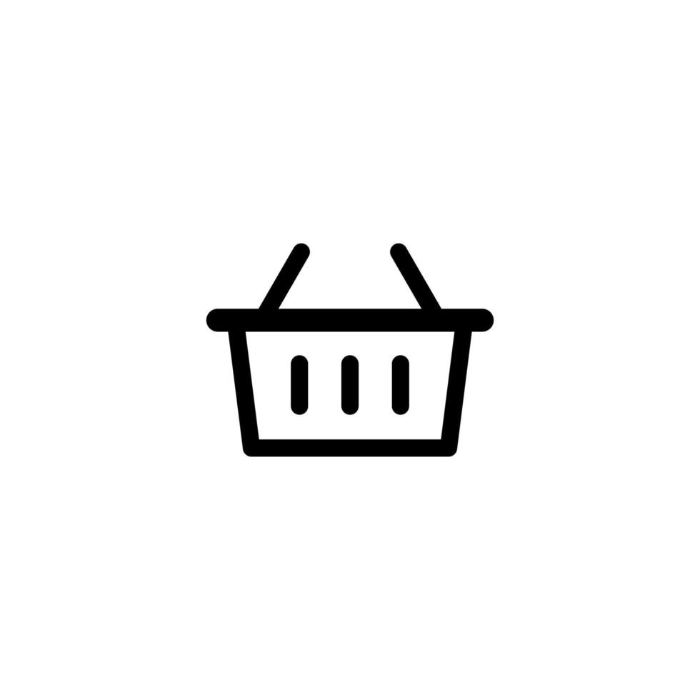 Shopping Basket Icon Simple Vector Perfect Illustration