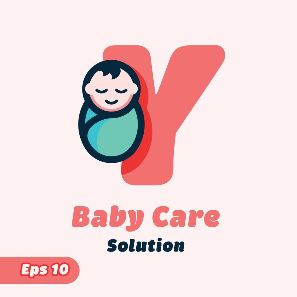 Alphabet Y Baby Care Logo vector