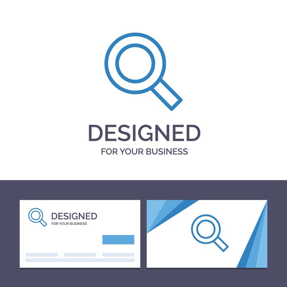 Creative Business Card and Logo template Magnifier Search Zoom Find Vector Illustration