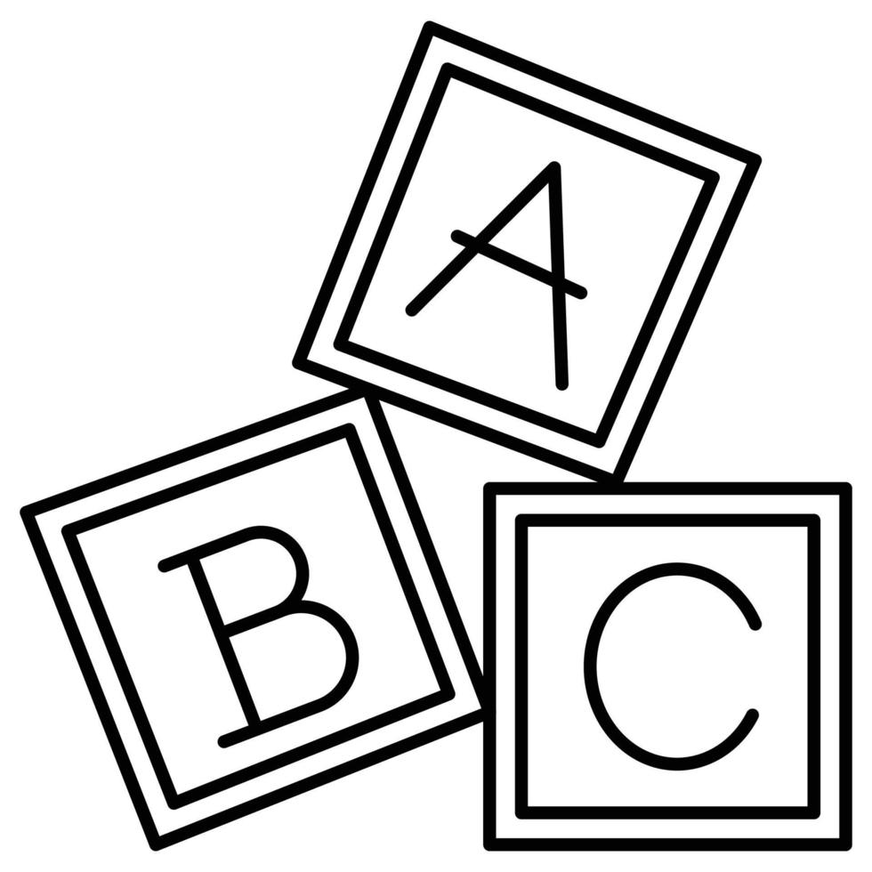 ABC block  Which Can Easily Modify Or Edit vector