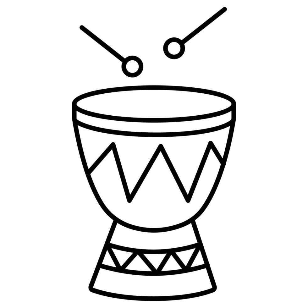 tambor africano que puede modificar o editar fácilmente vector