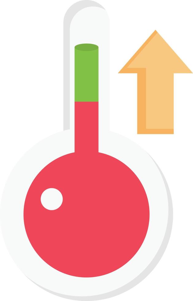 Ilustración de vector de temperatura caliente en un fondo. Símbolos de calidad premium. Iconos vectoriales para concepto y diseño gráfico.