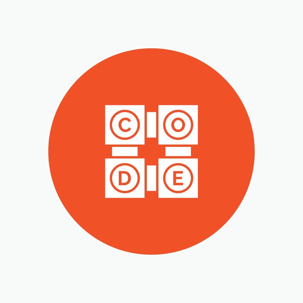 código de aprendizaje código de aprendizaje educación icono de glifo blanco vector