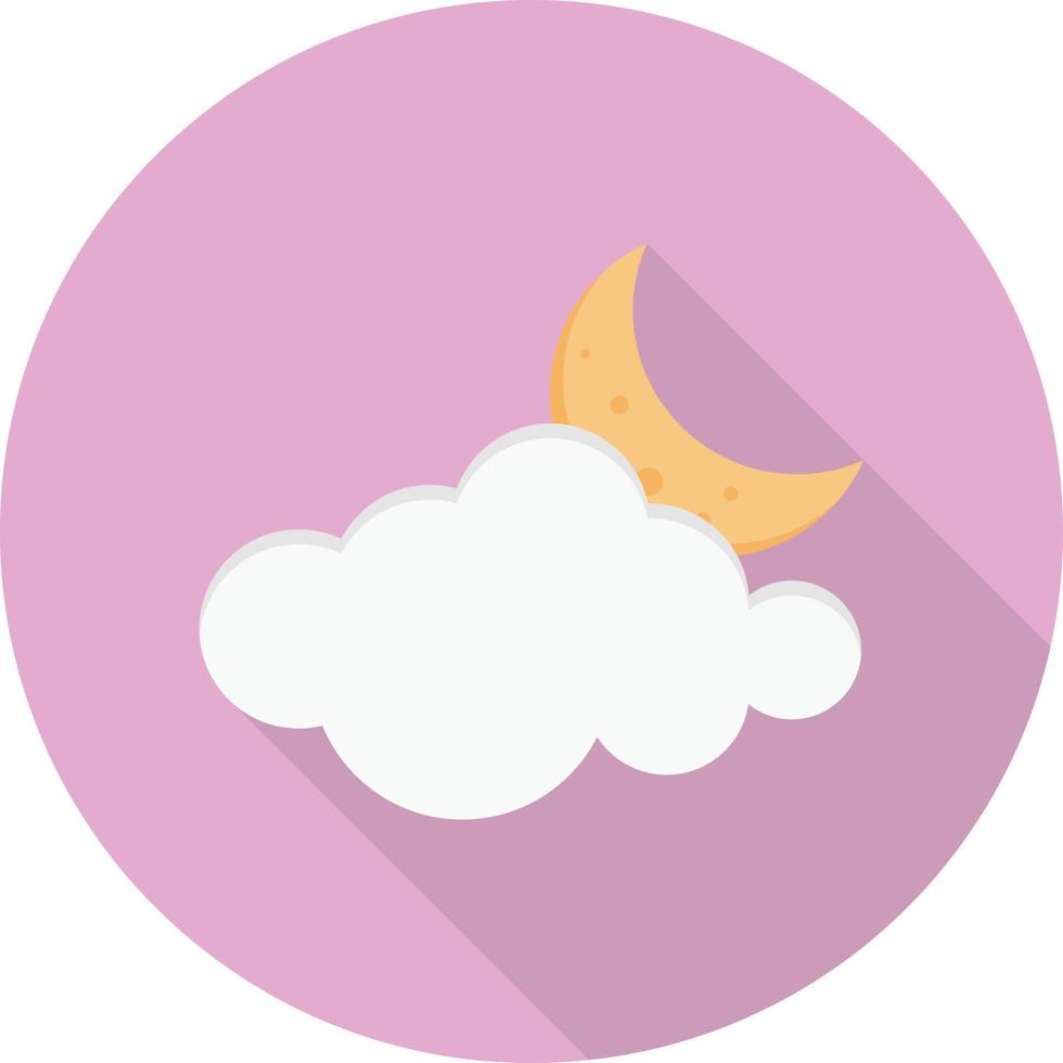 ilustración de vector de luna de nube en un fondo. símbolos de calidad premium. iconos vectoriales para concepto y diseño gráfico.