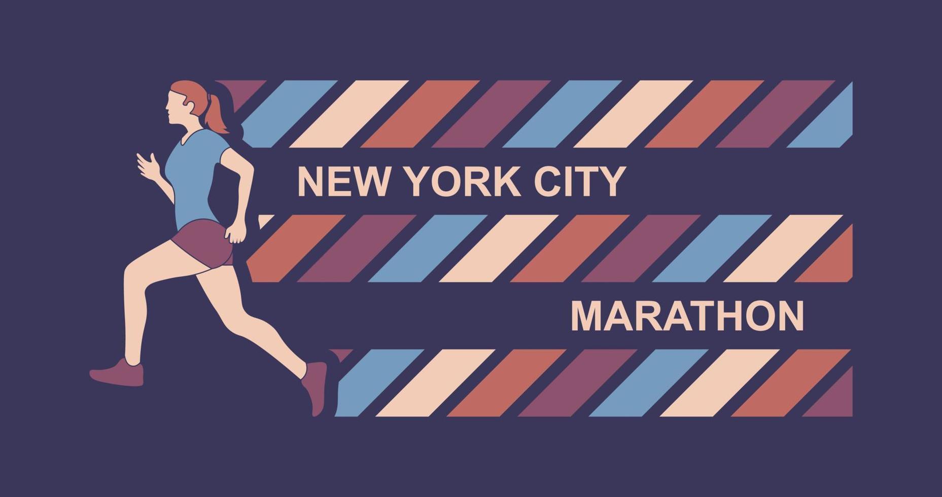 New york city marathon background. vector