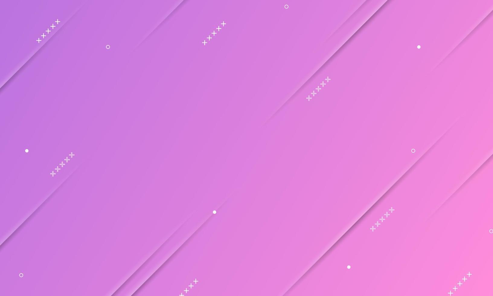 Purple and pink gradient with shadow lines texture and memphis elements. vector