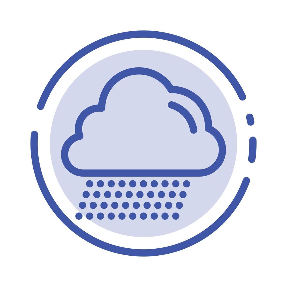 Cloud Rain Canada Blue Dotted Line Line Icon vector