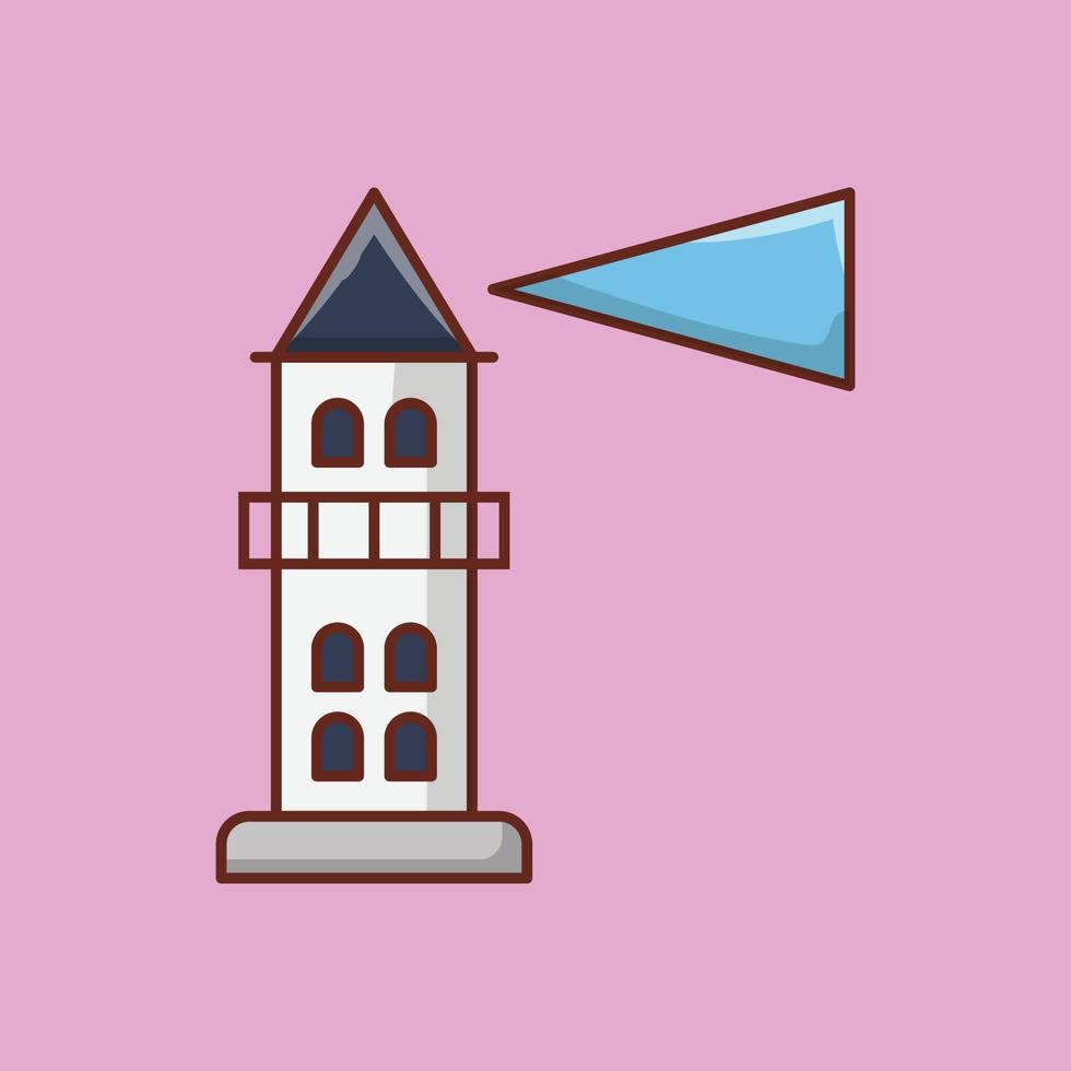 ilustración de vector de faro en un fondo. símbolos de calidad premium. iconos vectoriales para concepto y diseño gráfico.