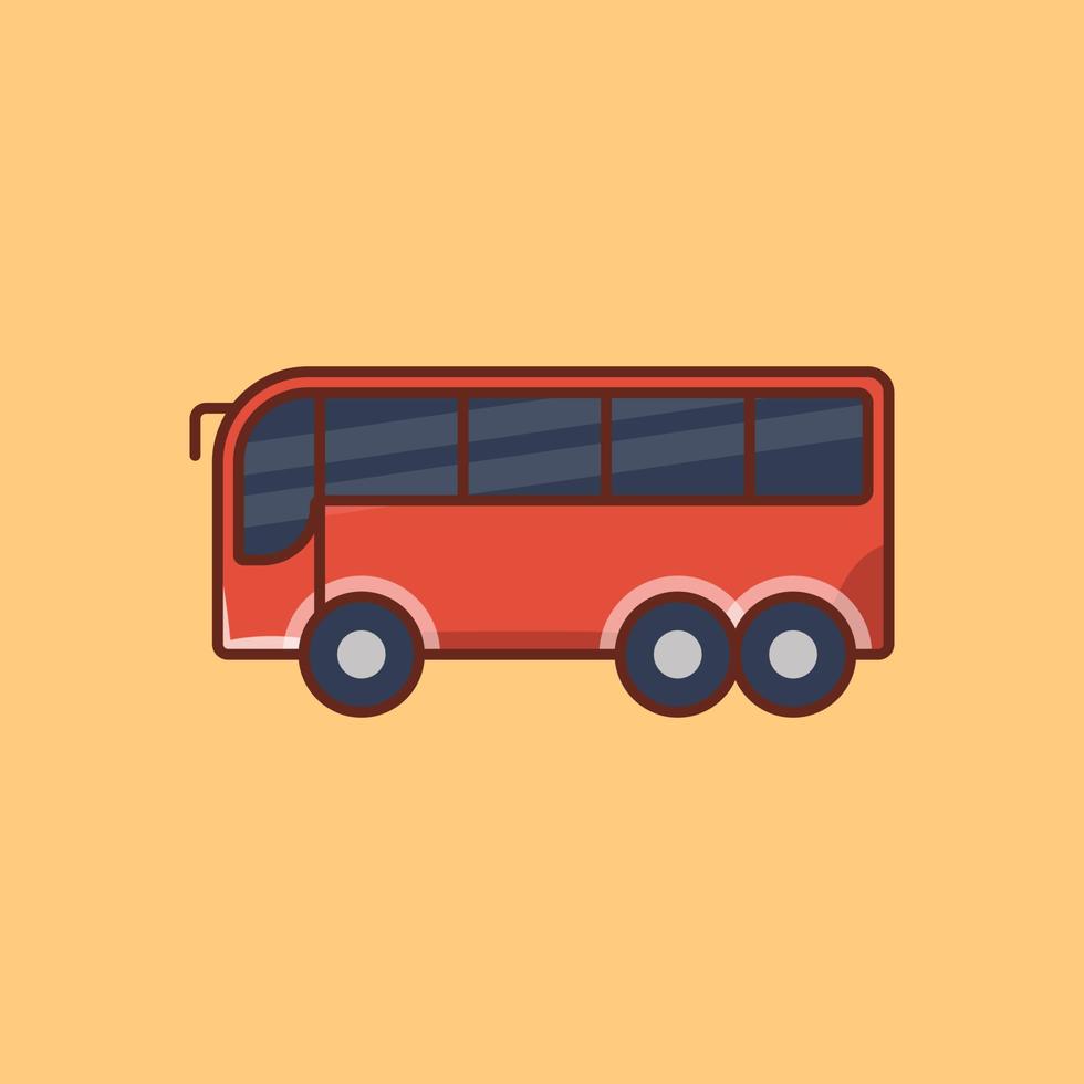 ilustración de vector de autobús en un fondo. símbolos de calidad premium. iconos vectoriales para concepto y diseño gráfico.