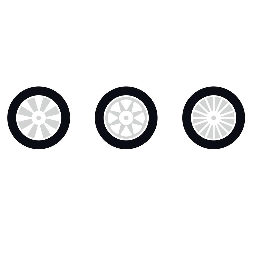 Car wheel symbol. Vector illustration