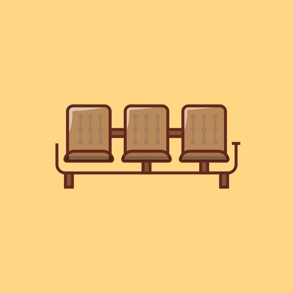 waiting area vector illustration on a background.Premium quality symbols.vector icons for concept and graphic design.