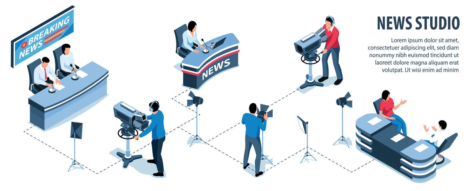 News Studio Infographics vector