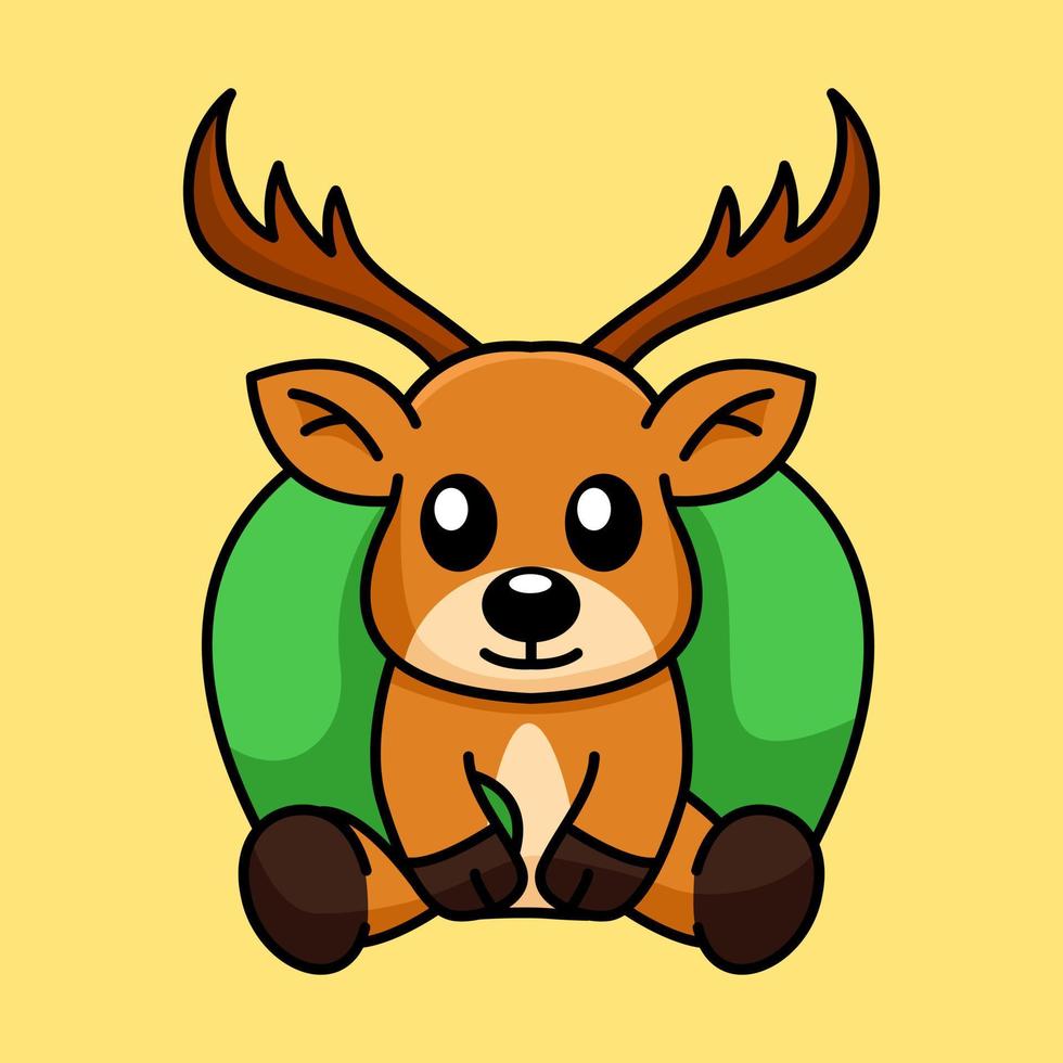 Vector illustration of a cute and adorable deer