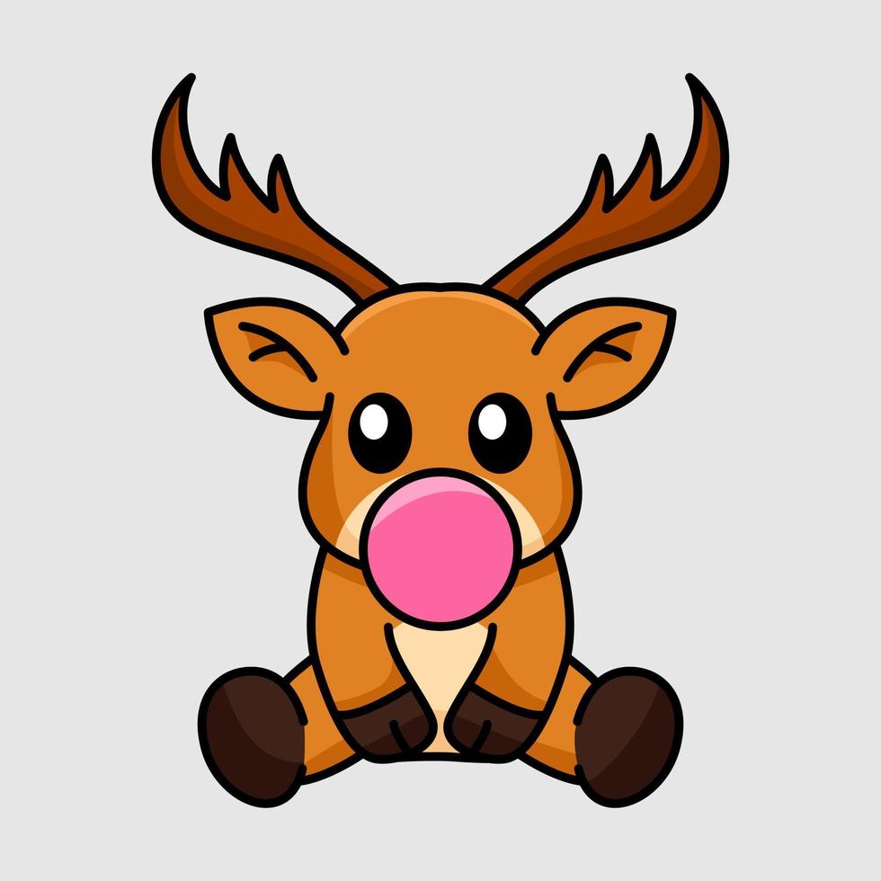 Vector illustration of a cute and adorable deer