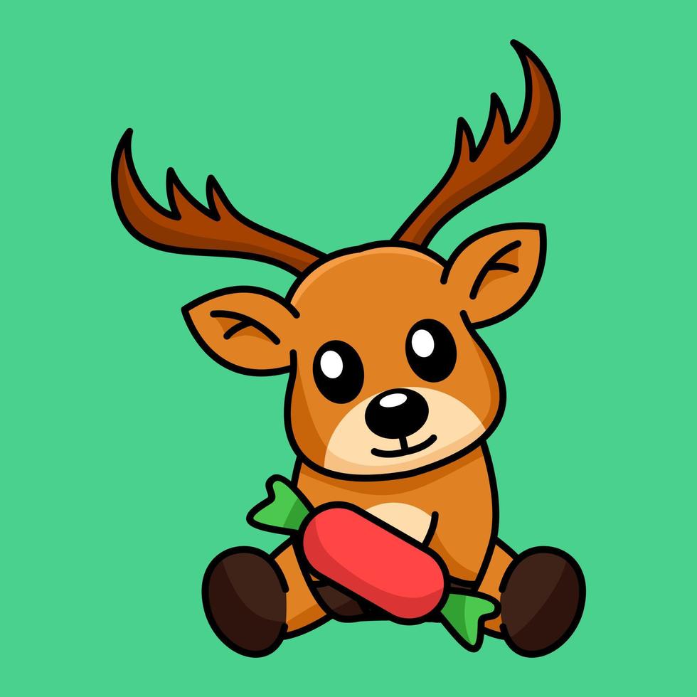 Vector illustration of a cute and adorable deer