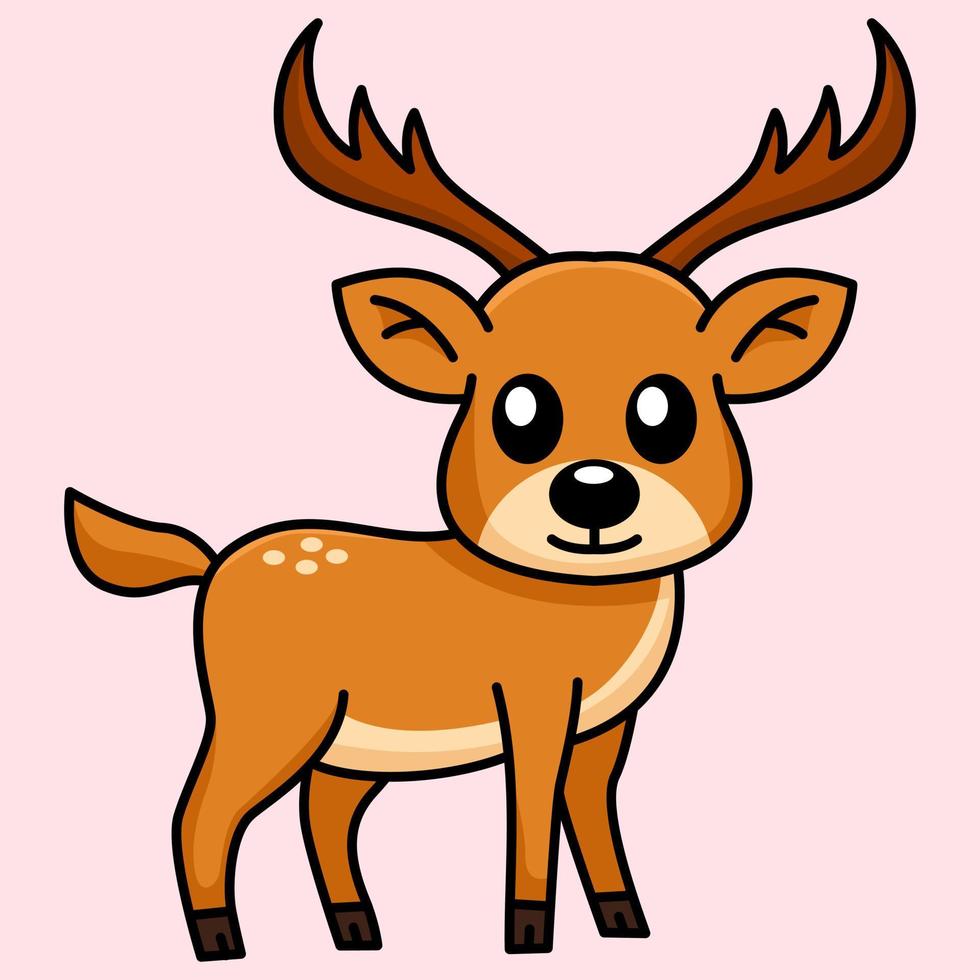 Vector illustration of a cute and adorable deer