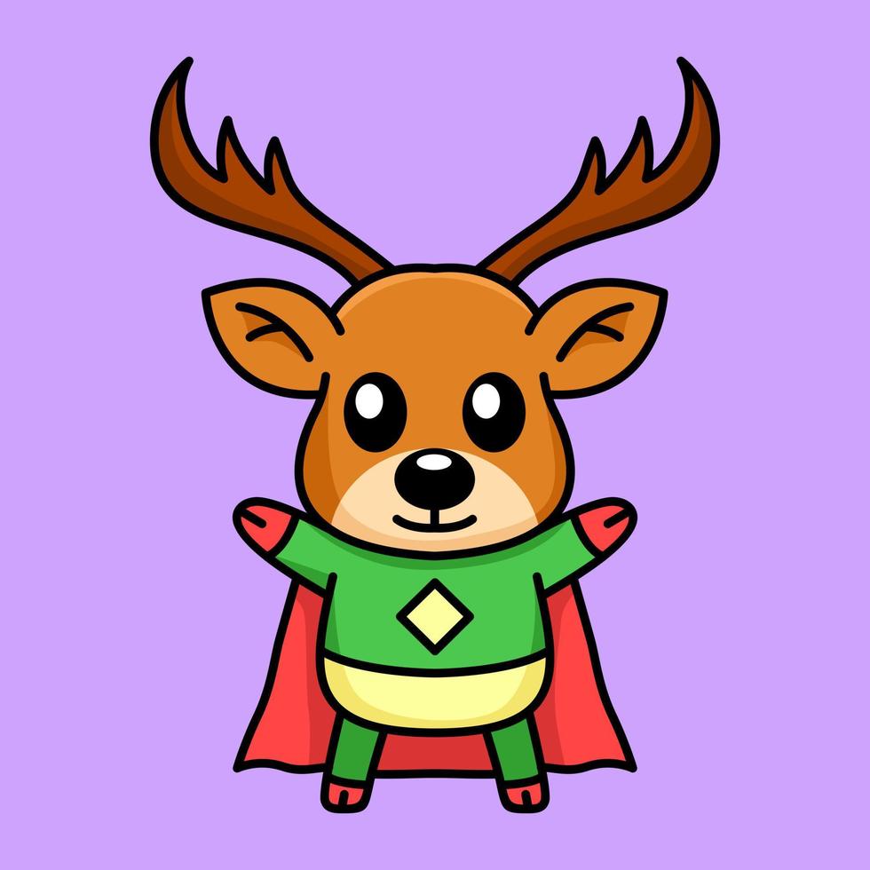 Vector illustration of a cute and adorable deer