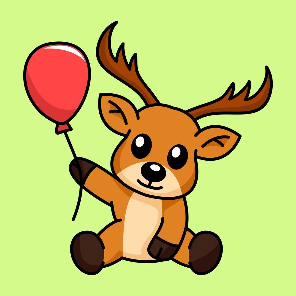 Vector illustration of a cute and adorable deer