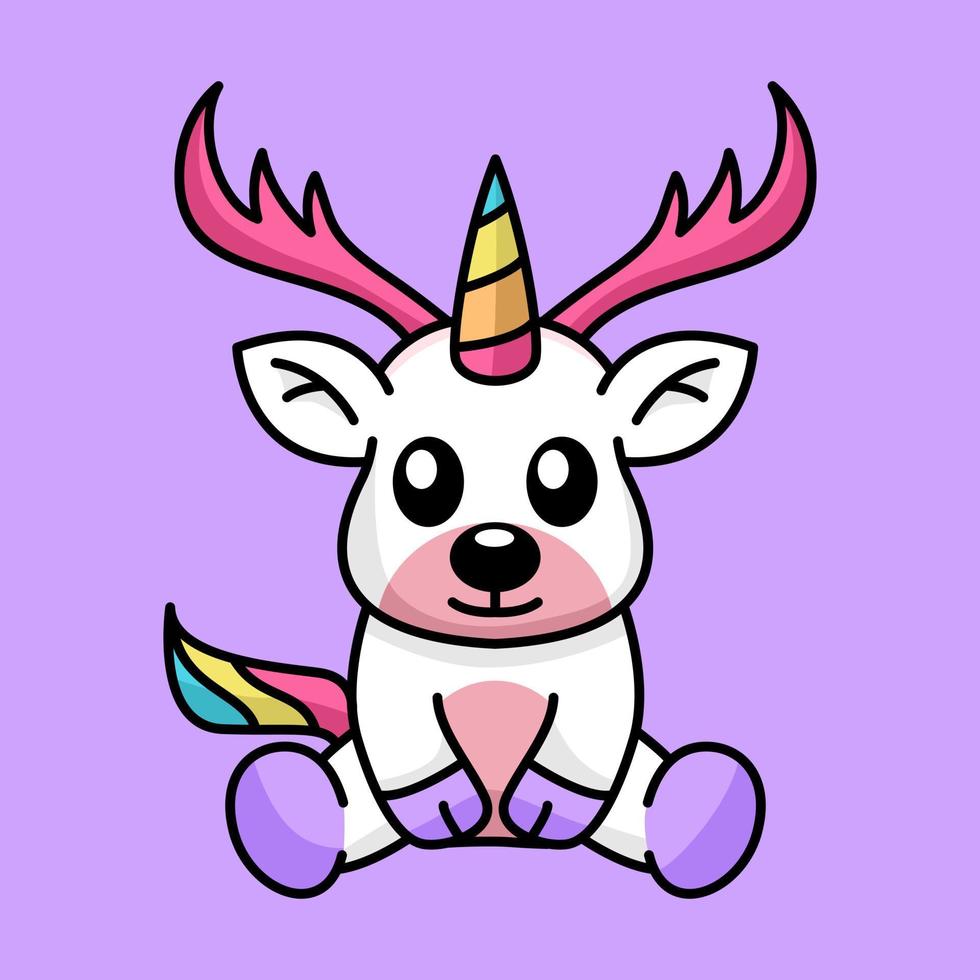 Vector illustration of a cute and adorable deer