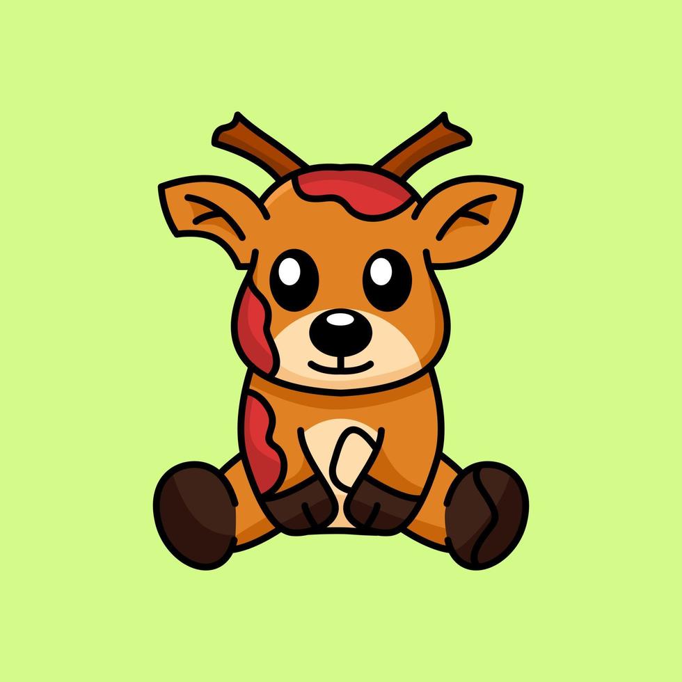 Vector illustration of a cute and adorable deer