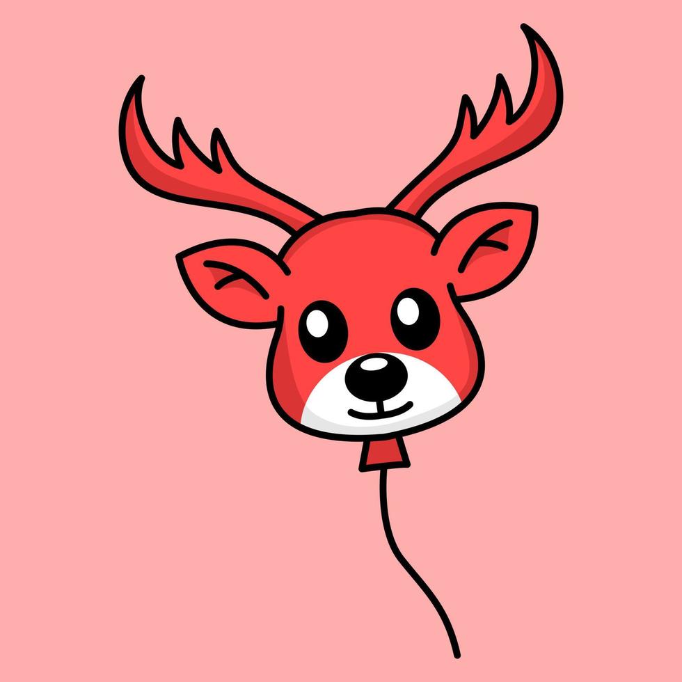 ilustración vectorial de un lindo y adorable ciervo vector