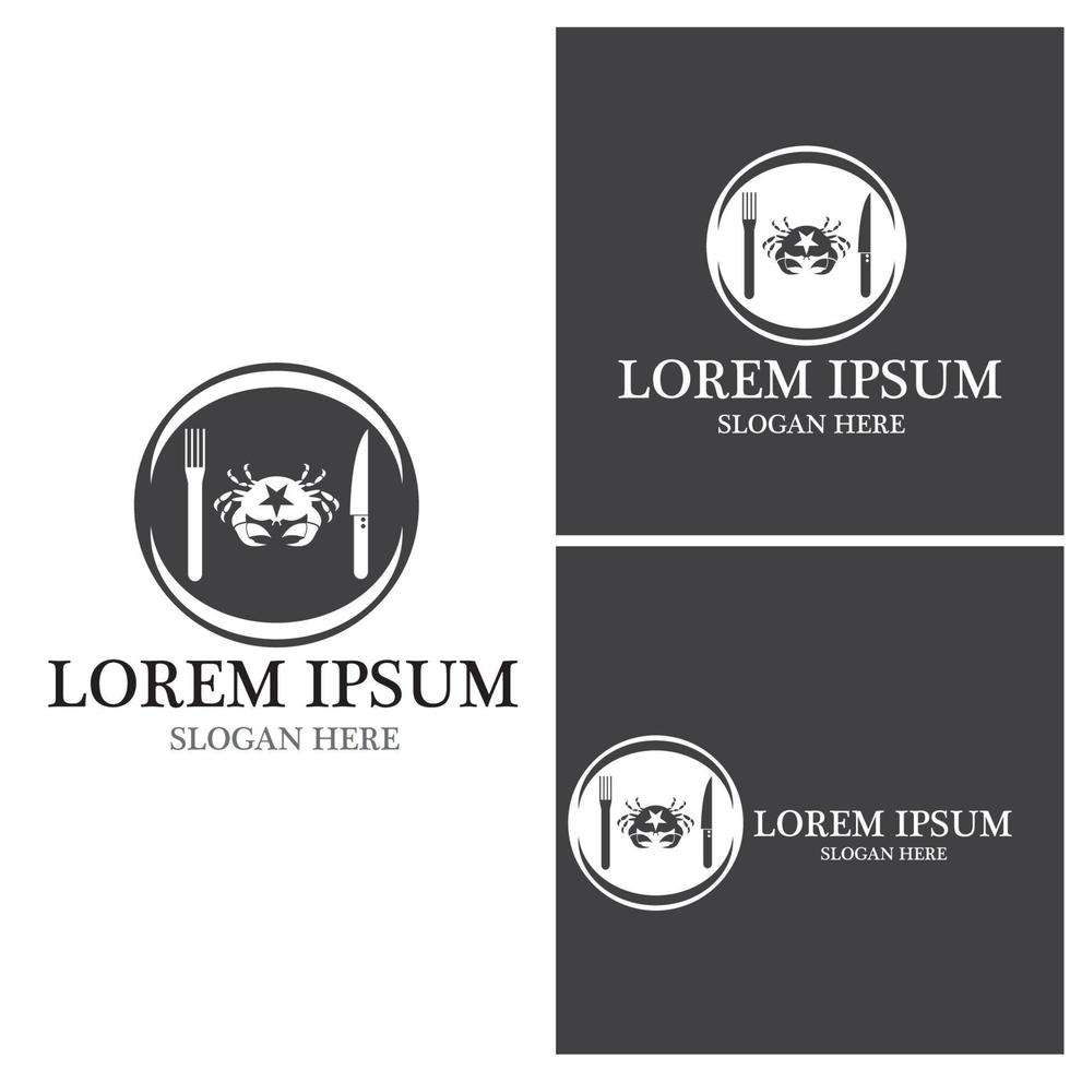Shrimp Seafood Logo Vector Template