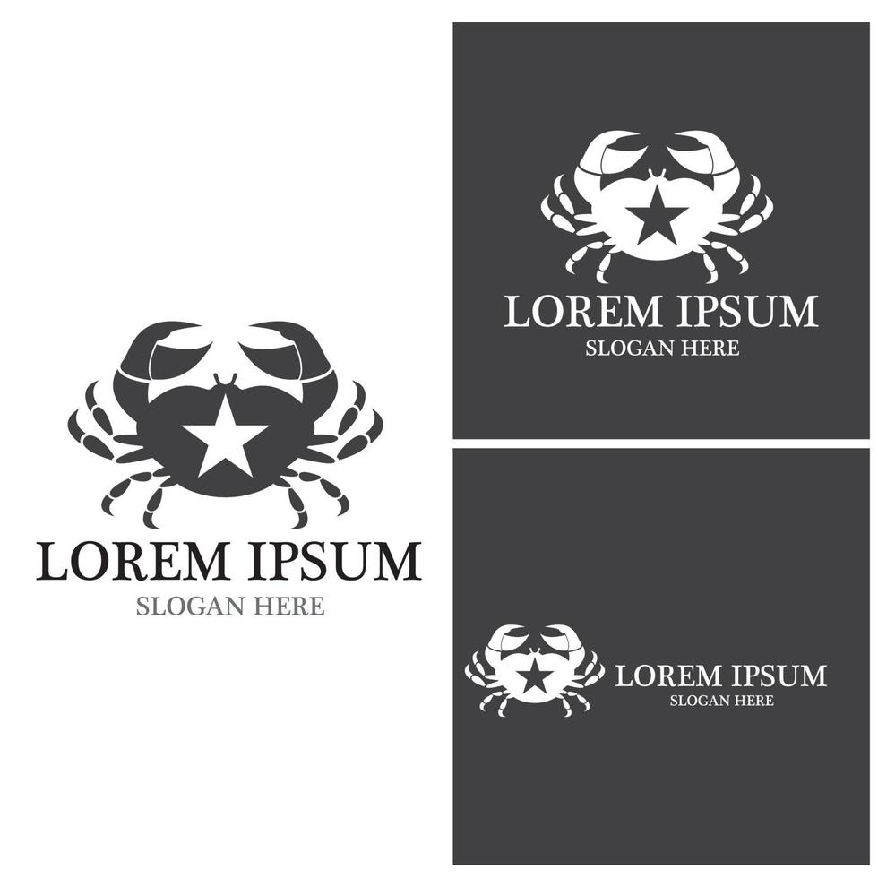 Crab Seafood Logo Vector Template
