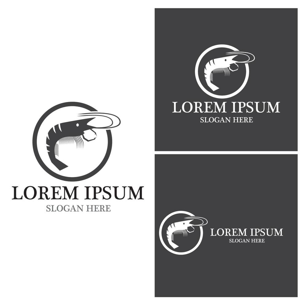 Shrimp Seafood Logo Vector Template