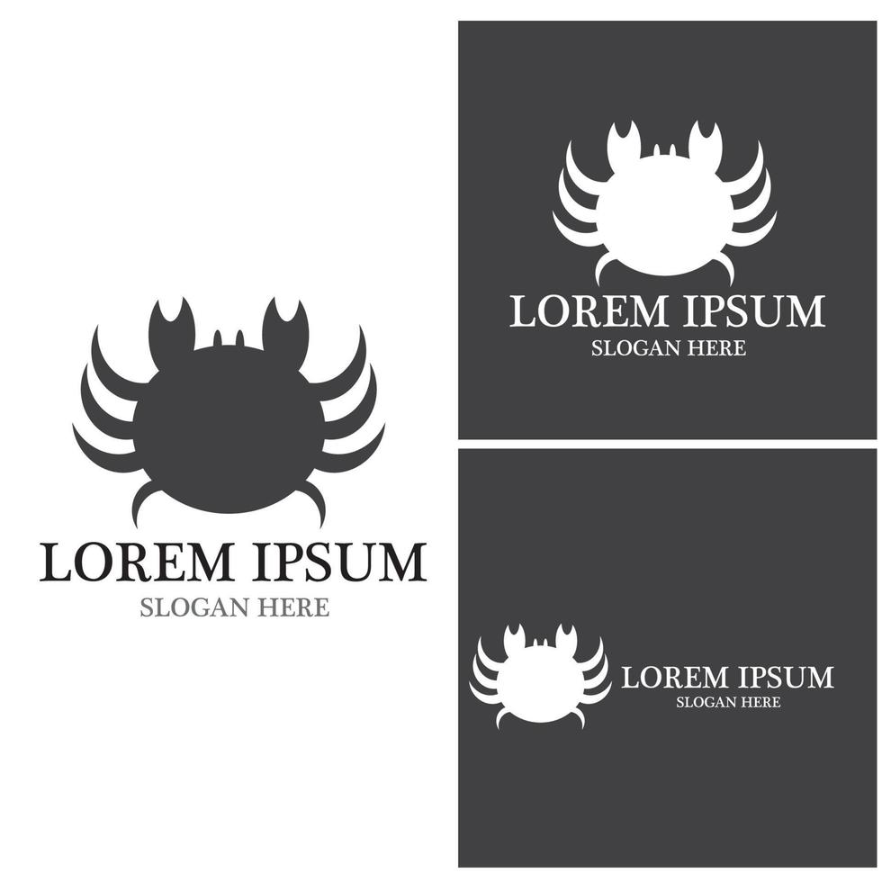 Crab Seafood Logo Vector Template