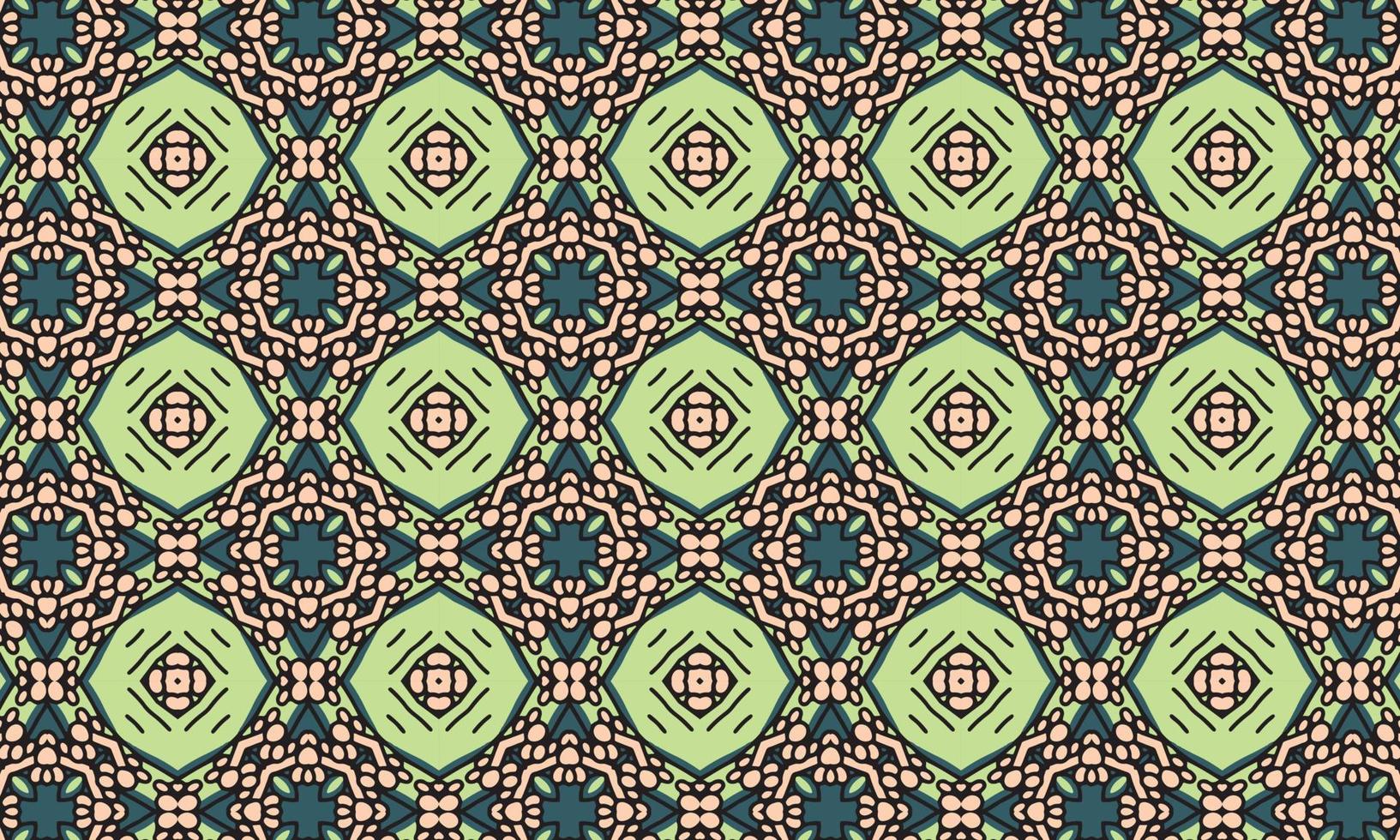 Seamless repeated pattern design. Women's long dress pattern design, vector vintage art illustration