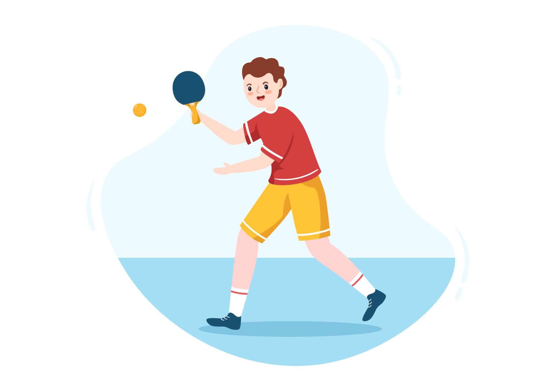 Table tennis sport two man playing ping pong game Vector Image