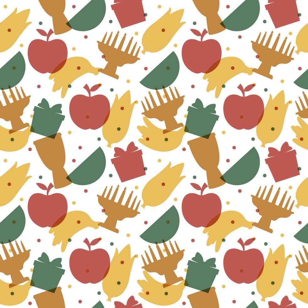 Happy Kwanzaa Holiday African Seamless Pattern Design with Festival Style Element on Template Hand Drawn Cartoon Flat Illustration vector